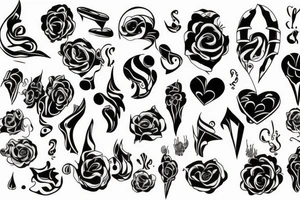 2 Questions marks symmetrically disposed form a hearth tattoo idea