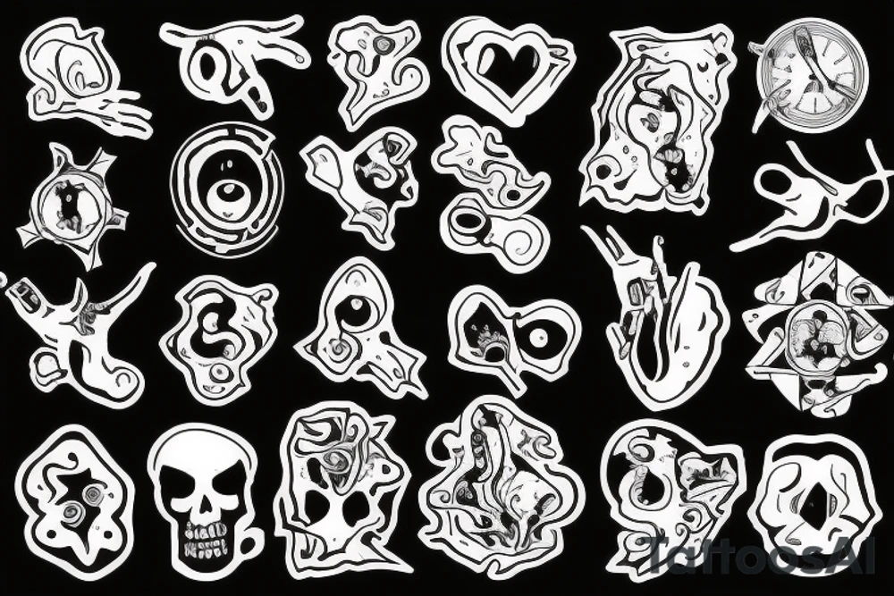 2 Questions marks symmetrically disposed form a hearth tattoo idea