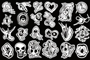 2 Questions marks symmetrically disposed form a hearth tattoo idea
