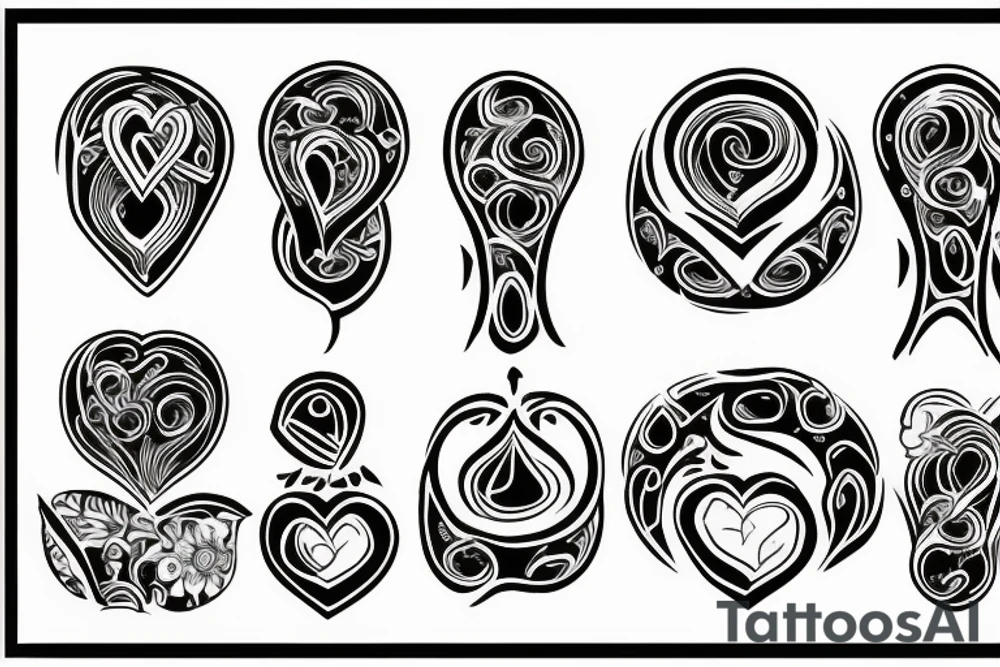 2 Questions marks symmetrically disposed form a hearth tattoo idea