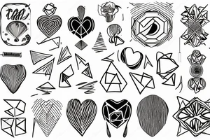 2 Questions marks symmetrically disposed form a hearth tattoo idea