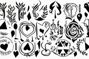 2 Questions marks symmetrically disposed form a hearth tattoo idea