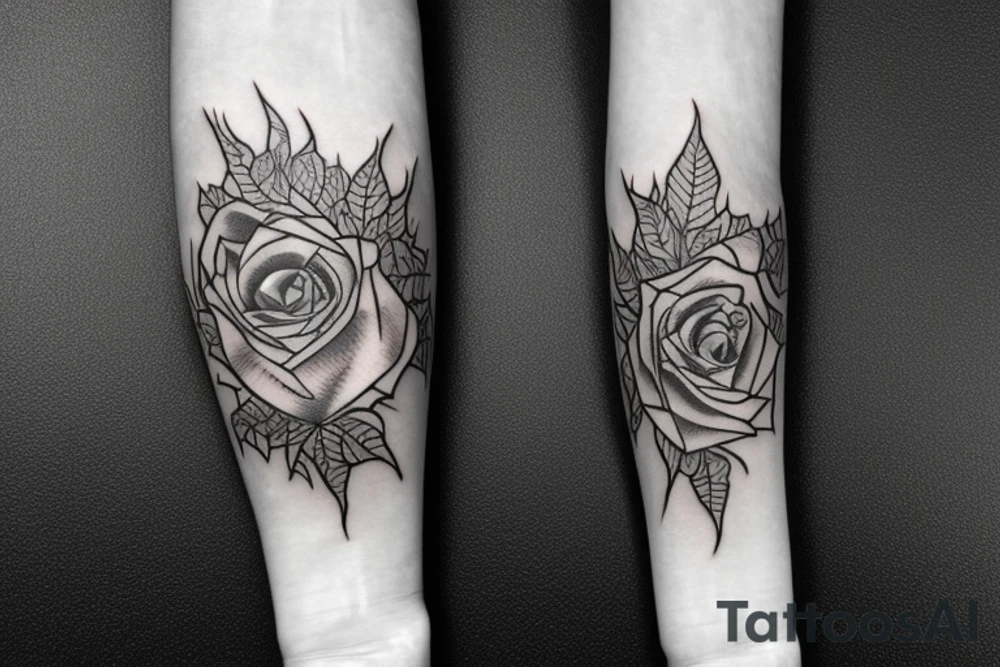 Rosenstrauch, schlagring, piszole, flügel tattoo idea