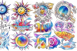 sun rays shining in the arched window tattoo idea