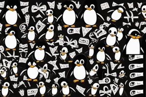 Penguin wearing a bow tattoo idea