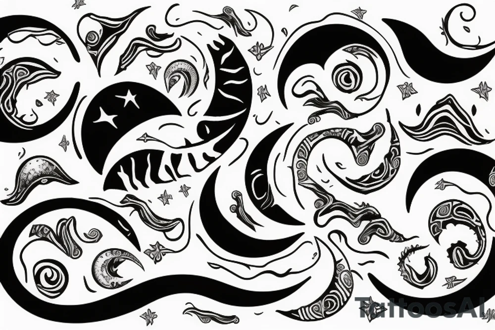 Crescent moon tattoo idea