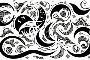 Crescent moon tattoo idea