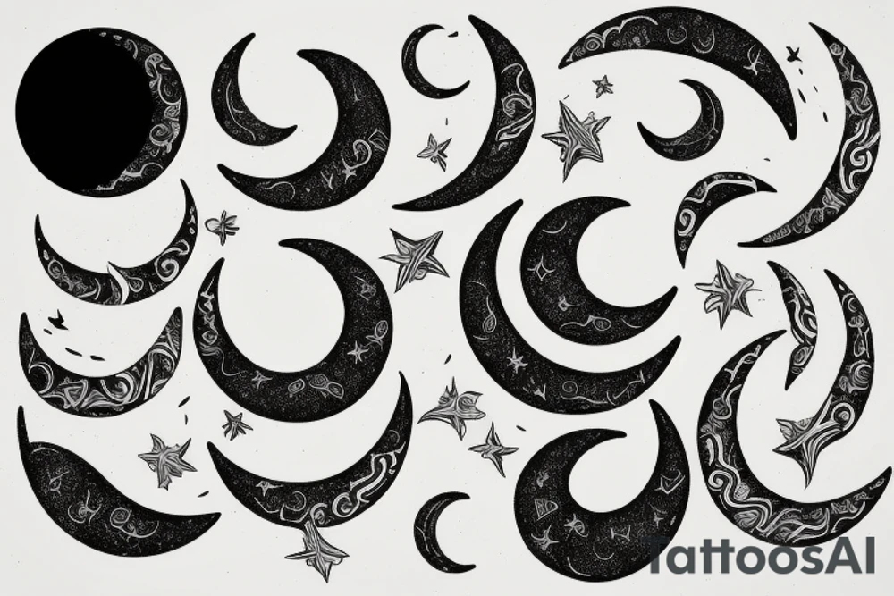 Crescent moon tattoo idea