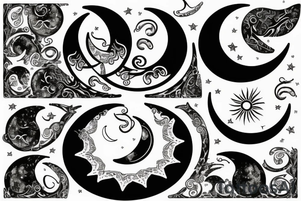 Crescent moon tattoo idea