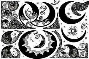 Crescent moon tattoo idea