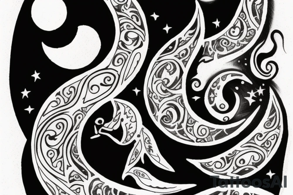 Crescent moon tattoo idea