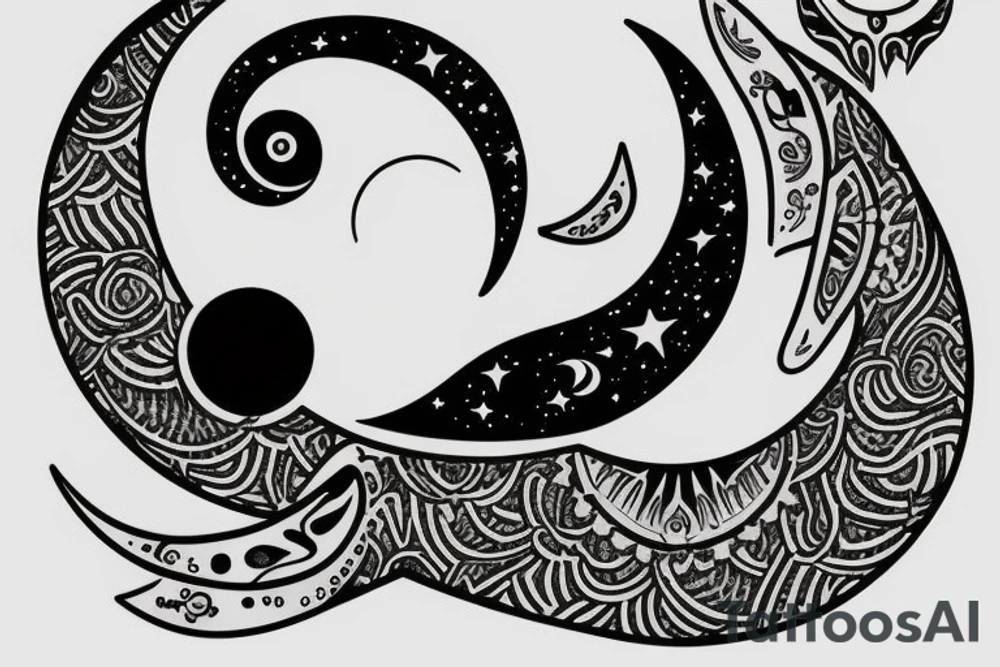 Crescent moon tattoo idea