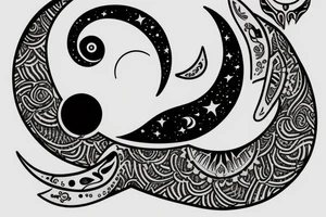 Crescent moon tattoo idea