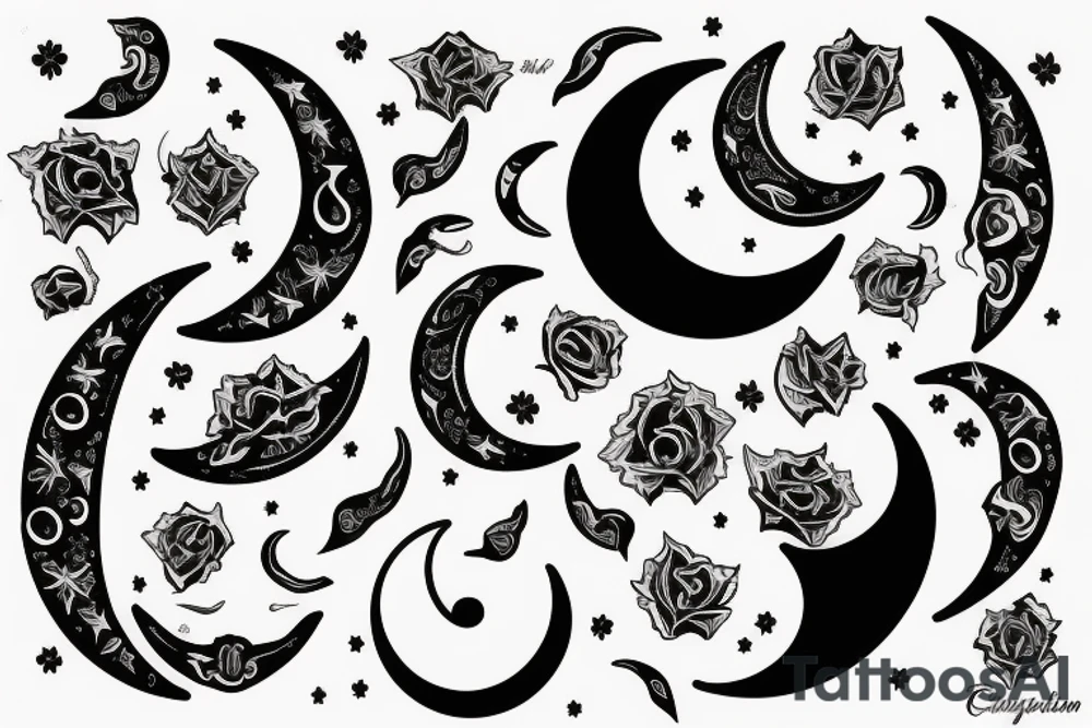 Crescent moon tattoo idea