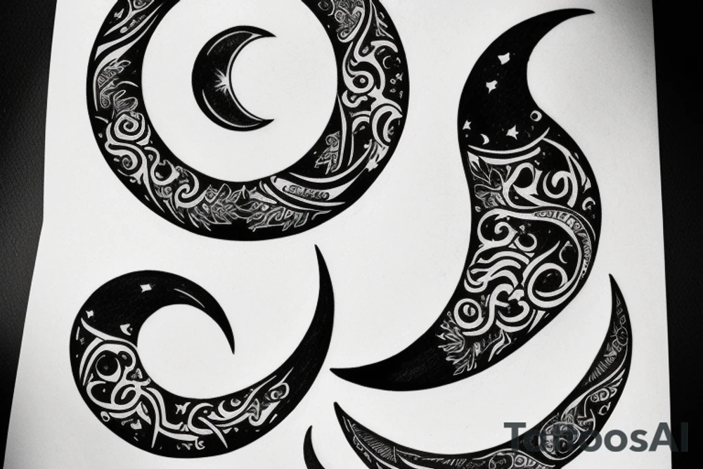 Crescent moon tattoo idea