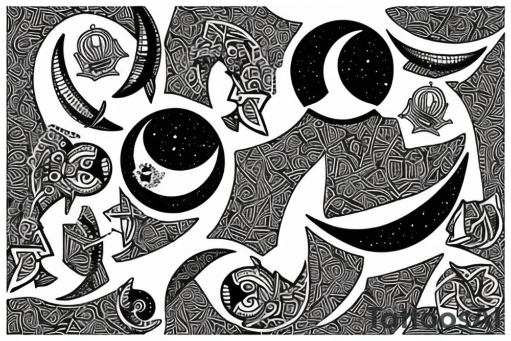 Crescent moon tattoo idea