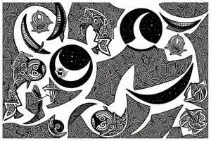 Crescent moon tattoo idea