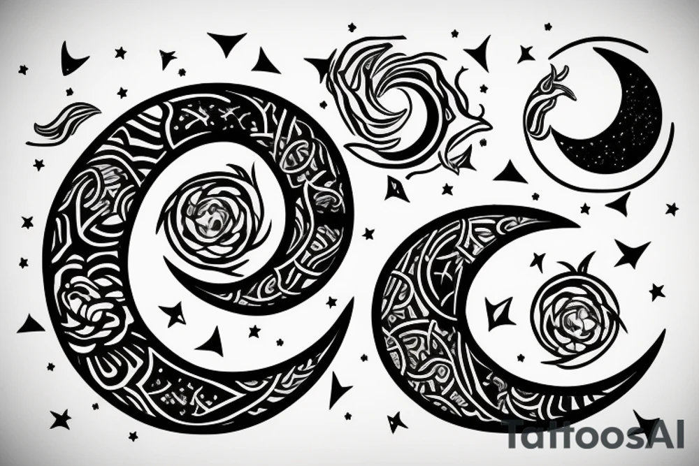 Crescent moon tattoo idea