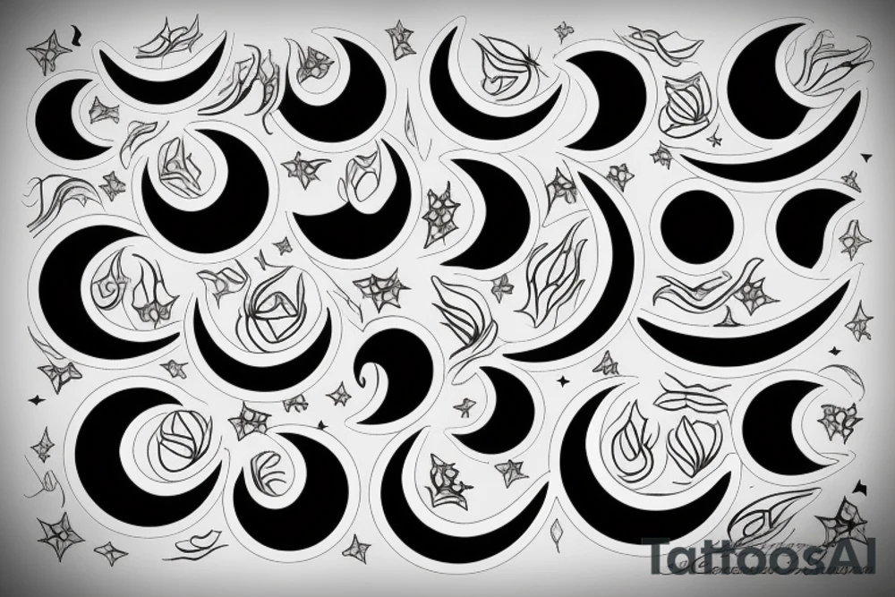 Crescent moon tattoo idea