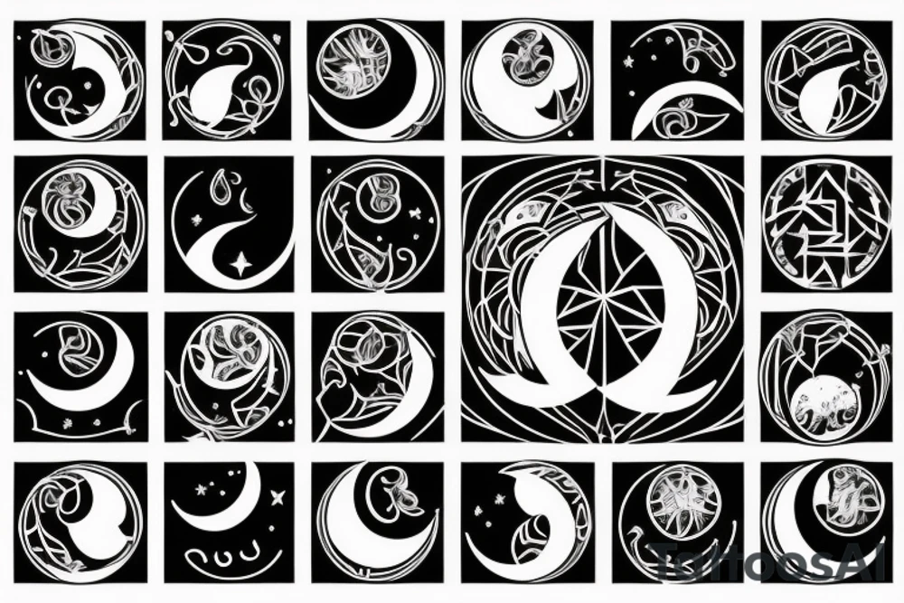 Crescent moon tattoo idea