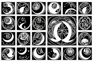 Crescent moon tattoo idea