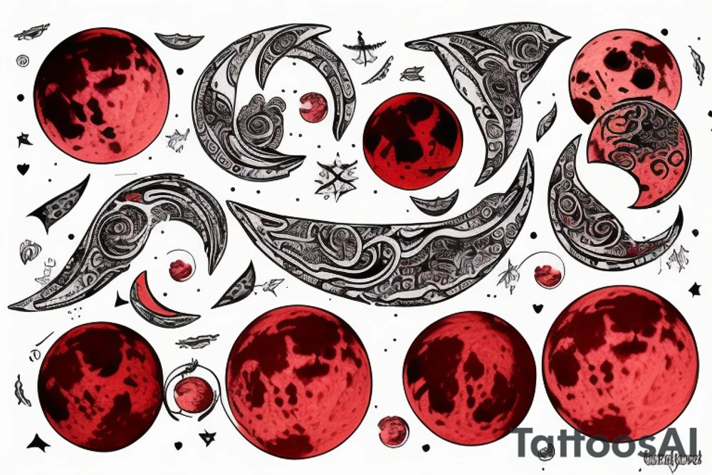 Blood moon tattoo idea