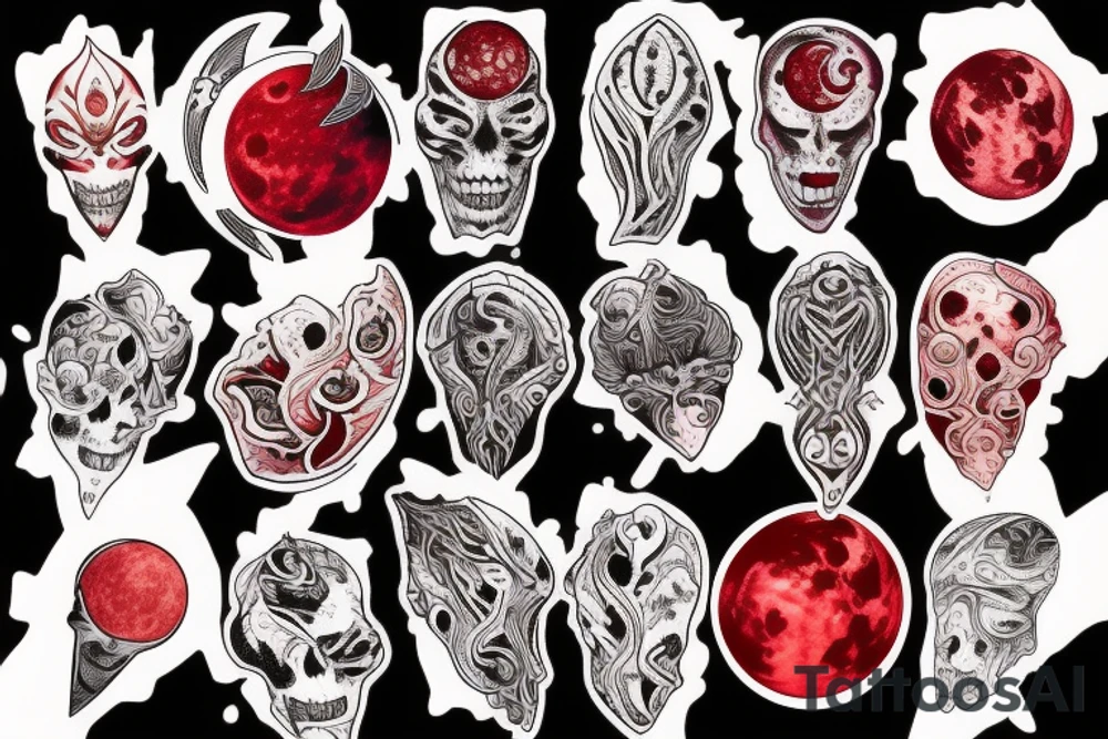 Blood moon tattoo idea