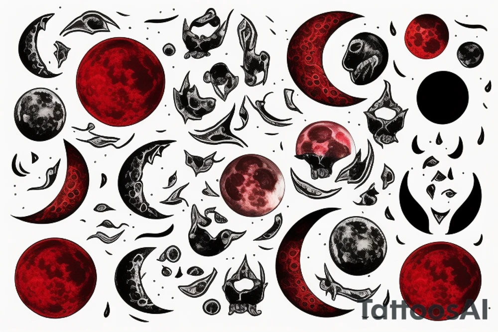 Blood moon tattoo idea
