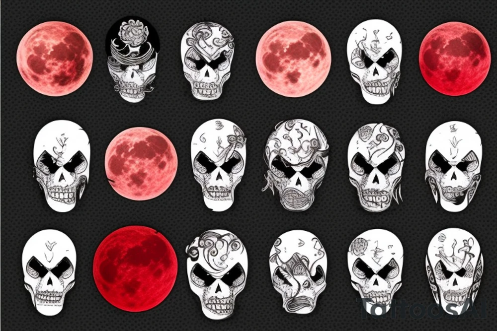 Blood moon tattoo idea