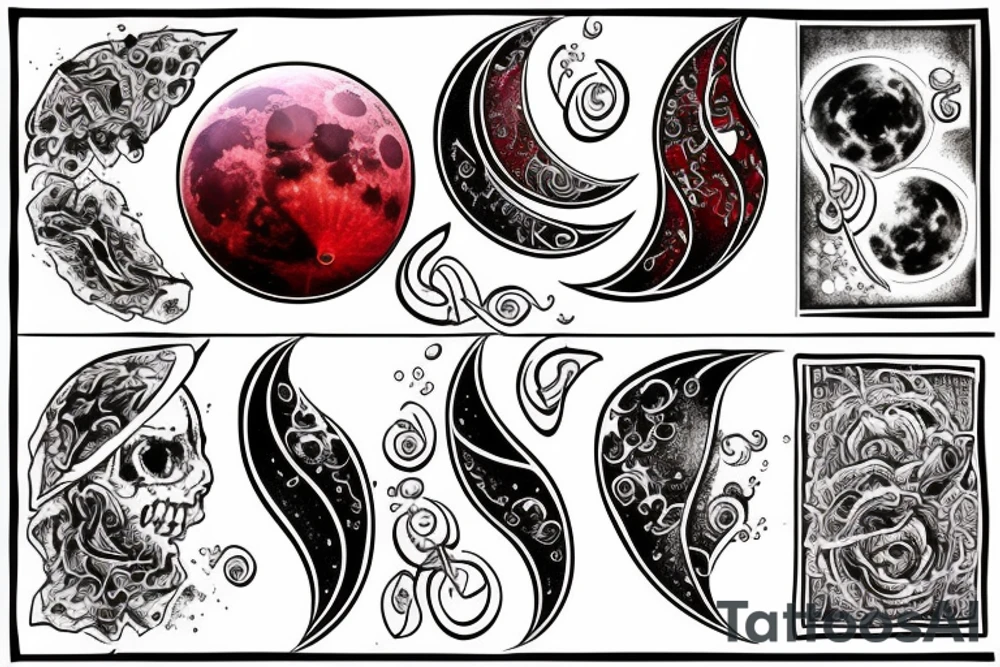 Blood moon tattoo idea