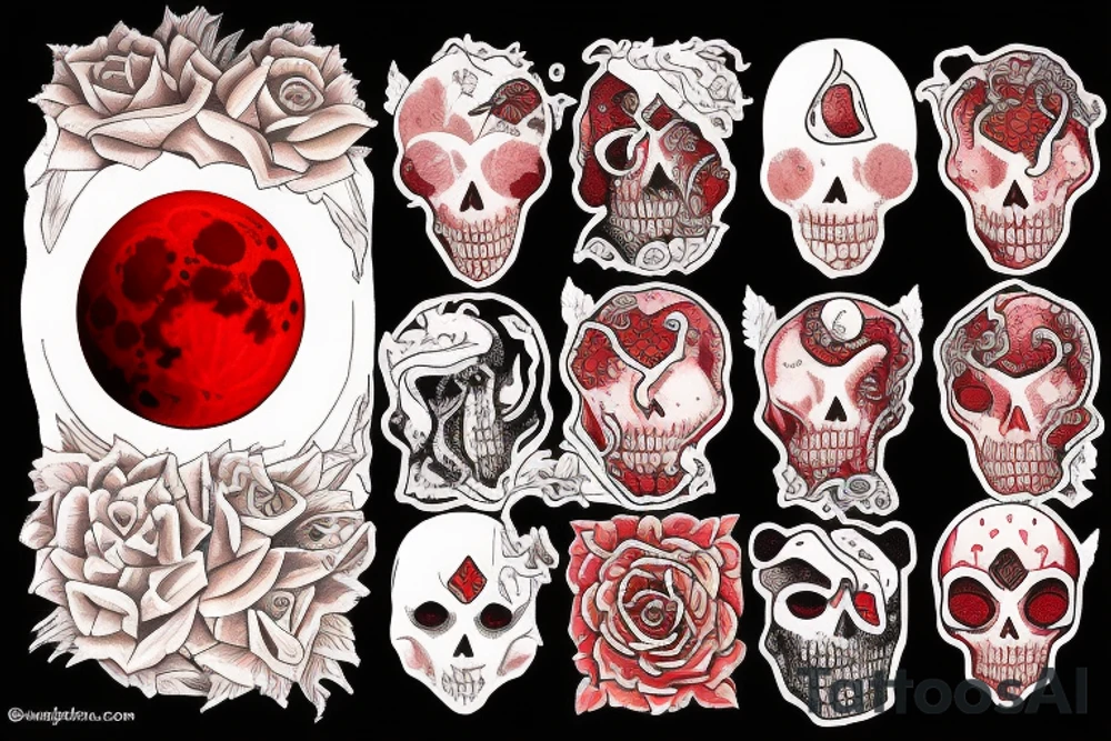 Blood moon tattoo idea