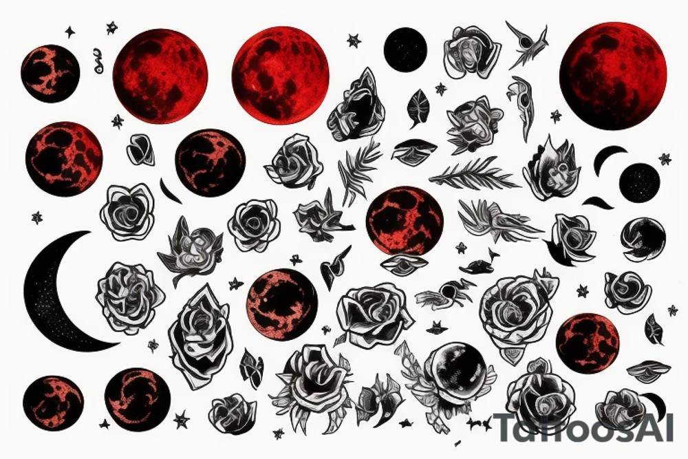 Blood moon tattoo idea