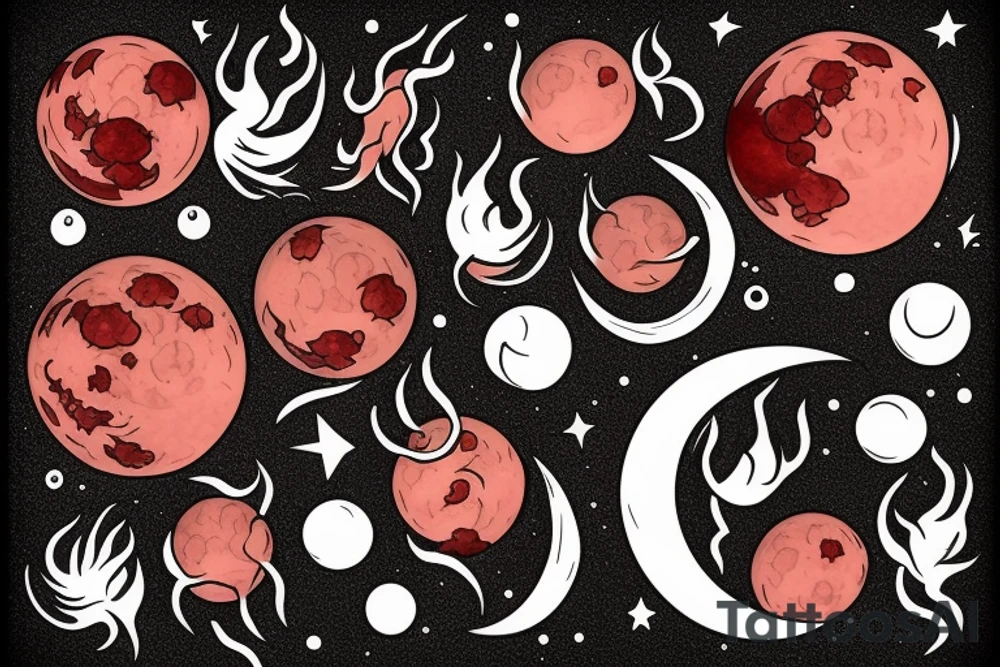 Blood moon tattoo idea