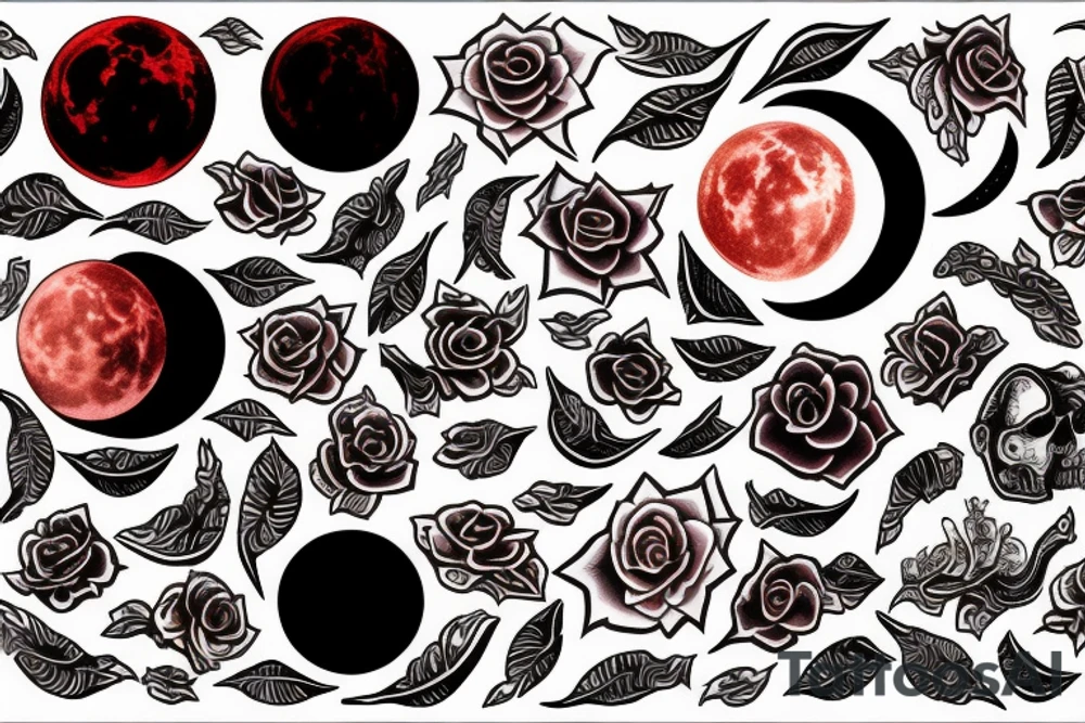 Blood moon tattoo idea
