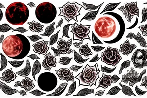 Blood moon tattoo idea