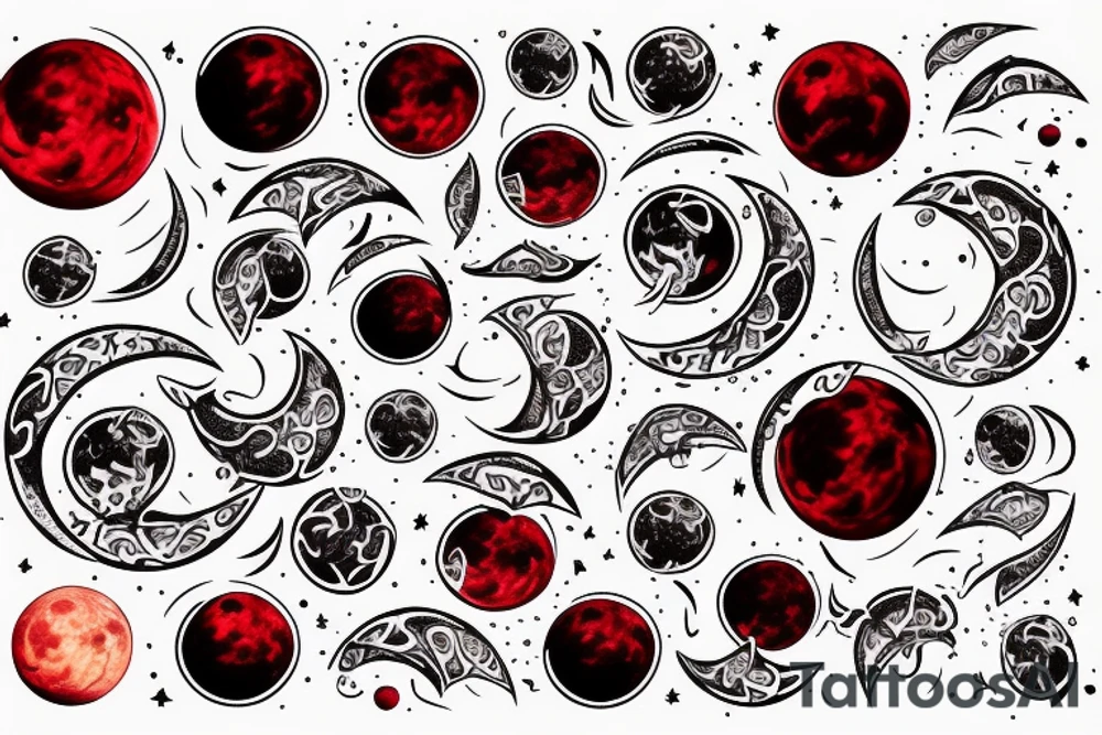 Blood moon tattoo idea
