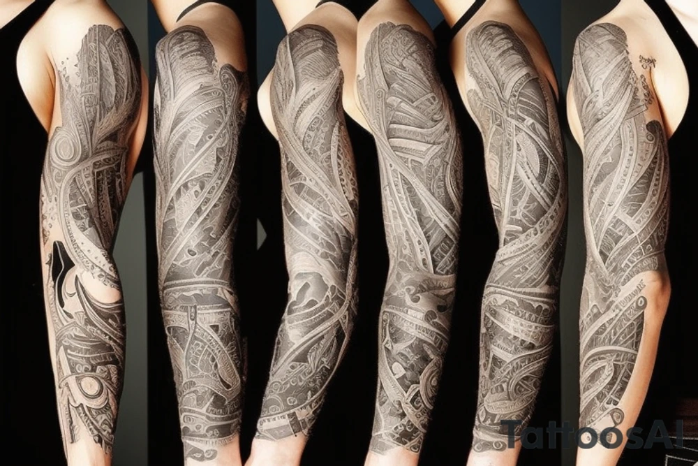 Full arm sleeve tattoo idea