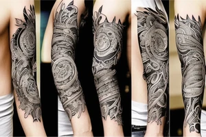 half arm sleeve tattoo idea