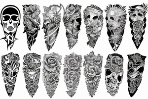 half arm sleeve tattoo idea