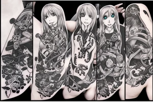 Elf, anime, raven, hunter tattoo idea