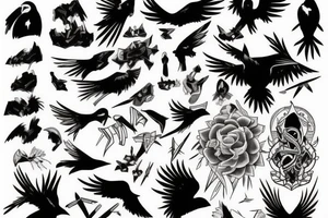 anime, raven, hunter tattoo idea