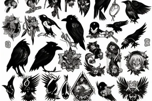 anime, raven, hunter tattoo idea