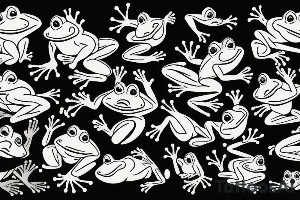 cute frog tattoo idea