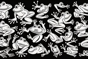cute frog tattoo idea