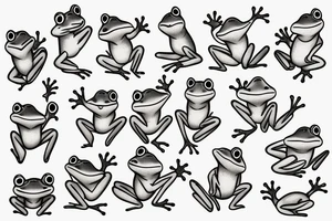 cute frog tattoo idea