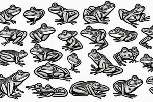 cute frog tattoo idea