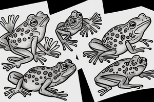 cute frog tattoo idea