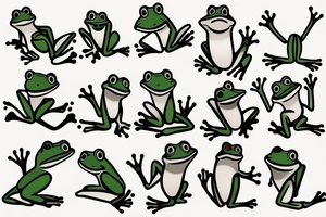 cute frog tattoo idea