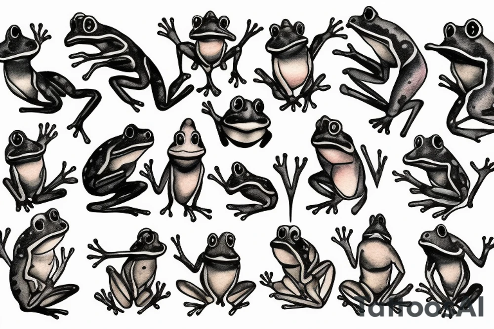 small frog tattoo idea