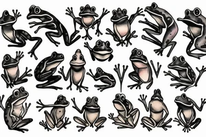 small frog tattoo idea